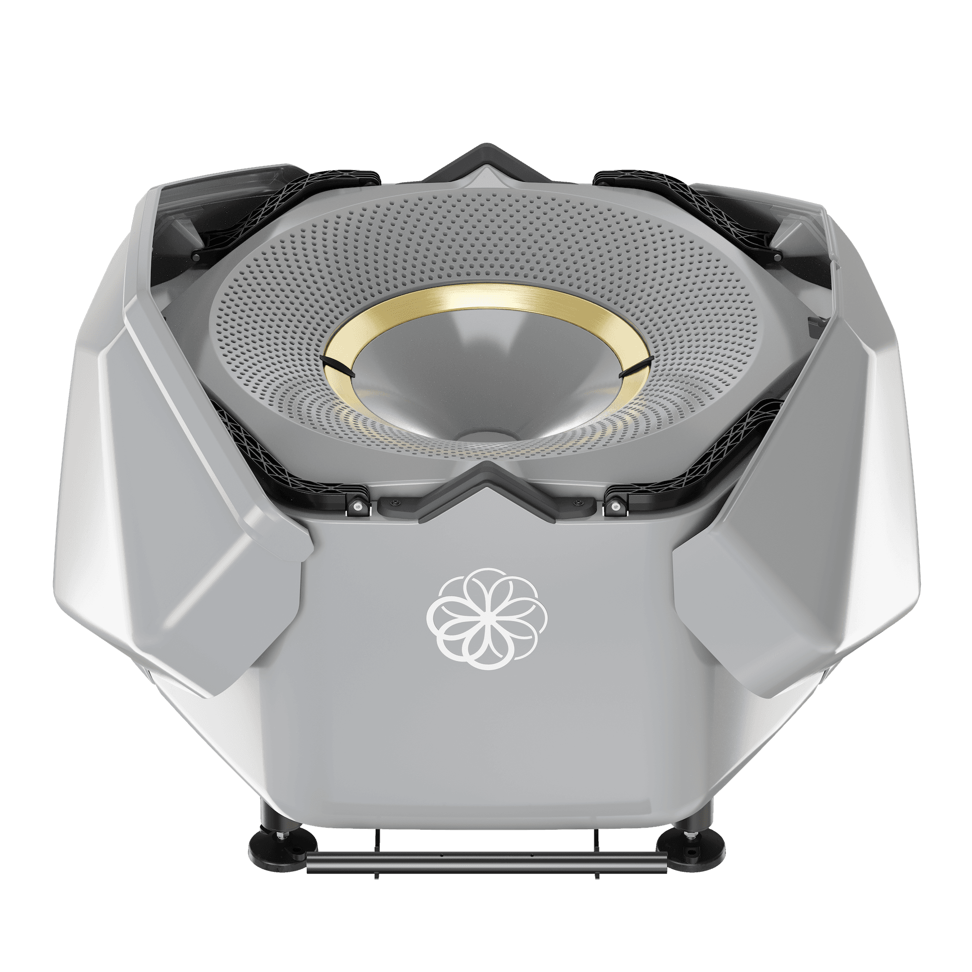 Sunflower Beehive base station, opened front view.